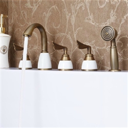 3 Handle Tub and Shower Faucet Brushed Nickel